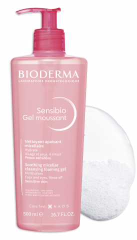 Foto produk BIODERMA, Sensibio Gel moussant 500ml, foaming gel untuk kulit sensitif